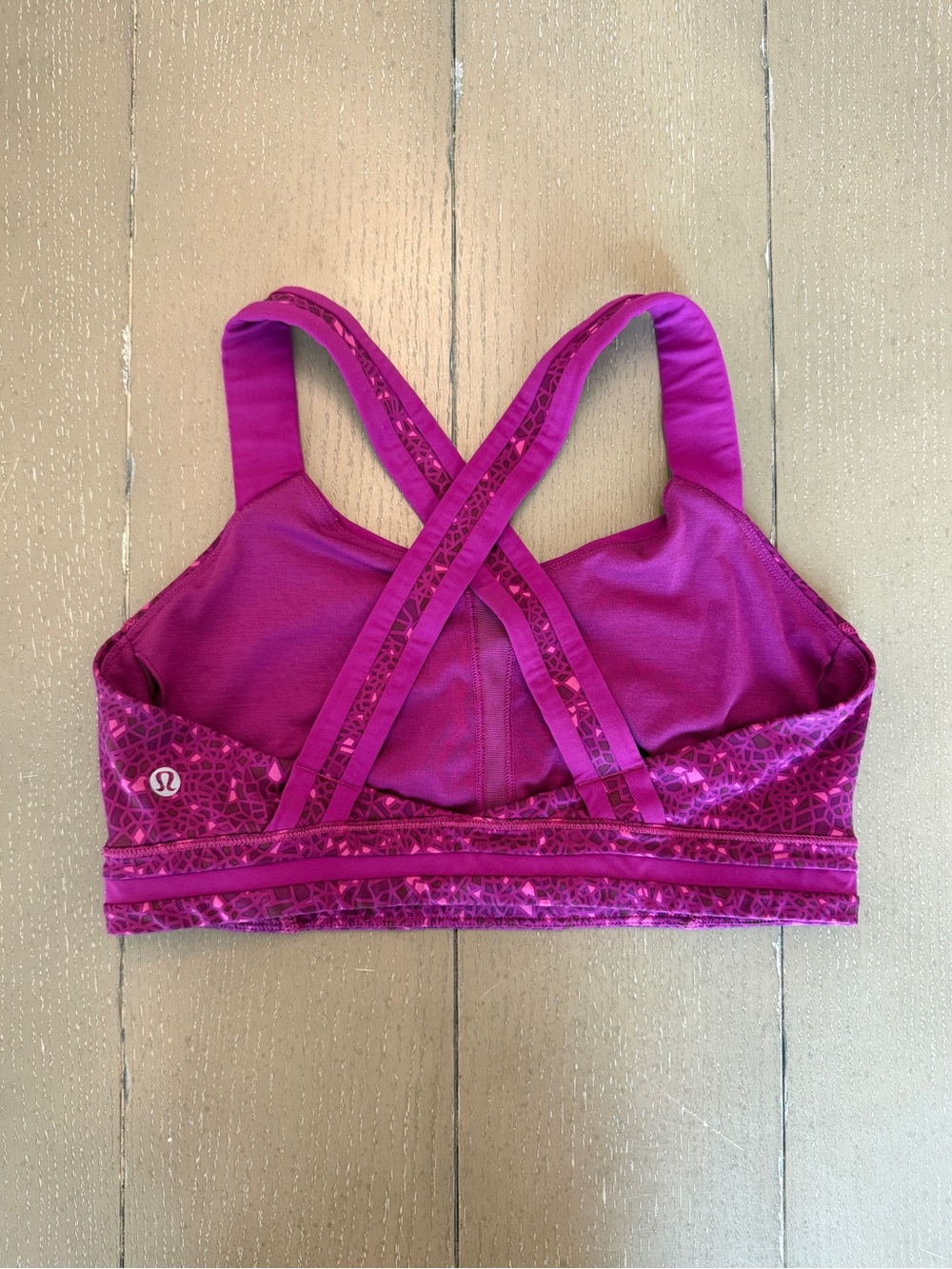 Lululemon Rack Pack Mosaic Magenta/Pink Sports Bra Women’s Size 6 (Small)